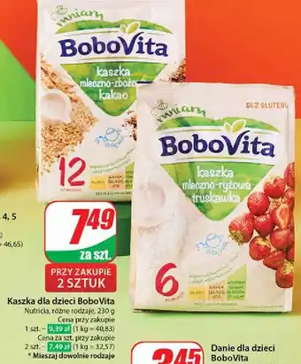 Dino Kaszka mleczno-ryżowa kakaowa Bobovita oferta