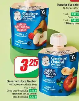 Dino Deserek jabłko gruszka malina i jagoda Gerber Natural For Baby oferta