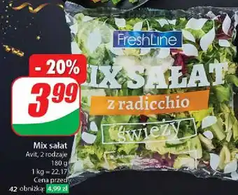 Dino Mix sałat z radicchio Freshline oferta