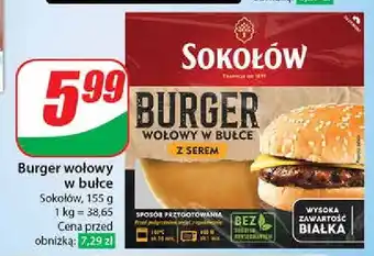 Dino Burger wołowy w bułce z serem Sokołów oferta