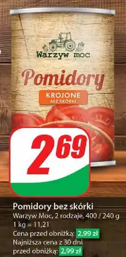 Dino Pomidory krojone bez skórki Warzyw Moc oferta