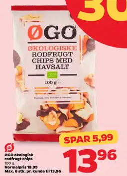 Netto ØGO økologisk rodfrugt chips oferta