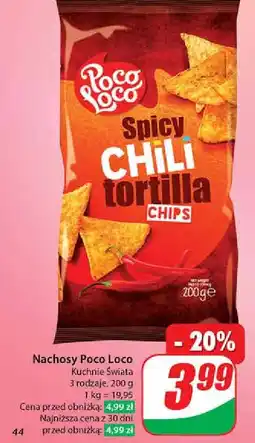 Dino Chipsy tortilla chili Poco Loco oferta