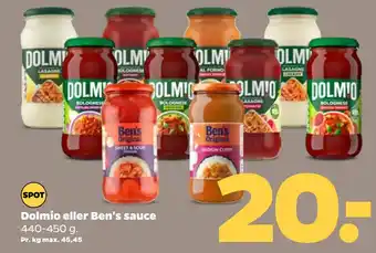 Netto Dolmio eller Ben's sauce oferta