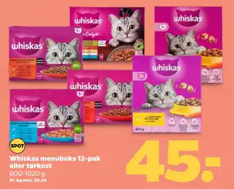 Netto Whiskas menuboks 12-pak eller tørkost oferta