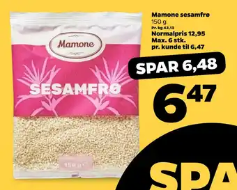 Netto Mamone sesamfrø oferta