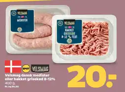 Netto Velsmag dansk medister eller hakket grisekød 8-12% oferta