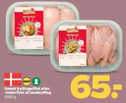 Netto Dansk kyllingefilet eller -inderfilet af landkylling oferta