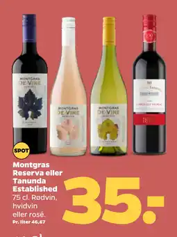 Netto Montgras Reserva eller Tanunda Established oferta