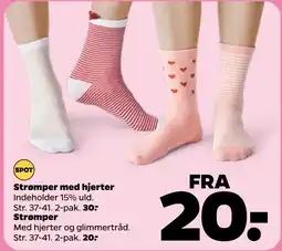 Netto Strømper med hjerter oferta