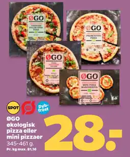 Netto ØGO økologisk pizza eller mini pizzaer oferta