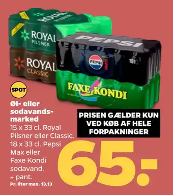 Netto Øl- eller sodavandsmarked oferta