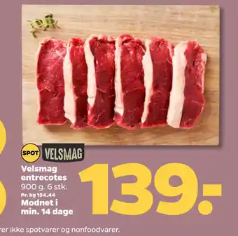 Netto Velsmag entrecotes oferta