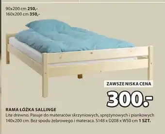 JYSK łóżka Rama oferta