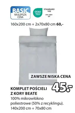 JYSK Komplet pościeli TEX oferta