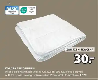 JYSK Kołdra TEX oferta