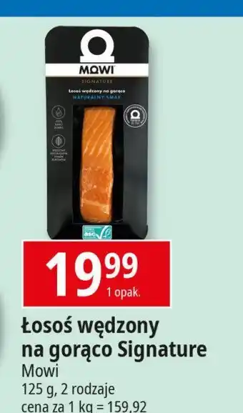 E.Leclerc Łosoś wędzony na gorąco naturalny Mowi Marine harvest oferta