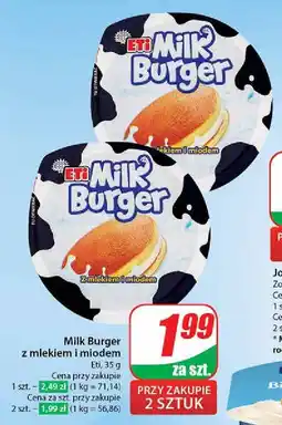 Dino Baton z mlekiem i z miodem Eti milk burger oferta