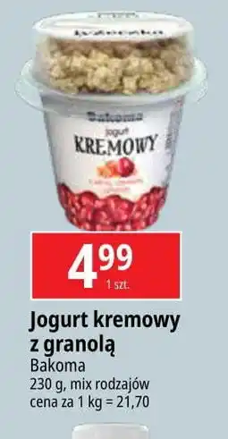 E.Leclerc Jogurt z wiśnią, czereśnia i granolą Bakoma kremowy oferta