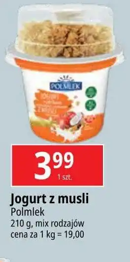 E.Leclerc Jogurt jabłko-rodzynki-cynamon z musli Polmlek oferta