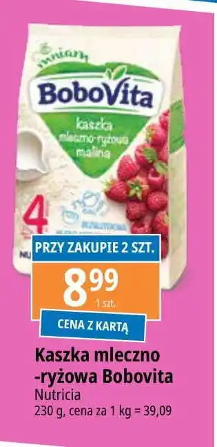 E.Leclerc Kaszka mleczno- ryżowa z malinami Bobovita oferta