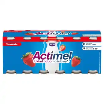 Lidl Actimel Napój jogurtowy o smaku truskawkowym 1,2 kg (12 x 100 g) oferta