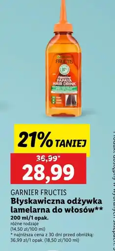 Lidl Odżywka do włosów Garnier oferta