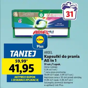 Lidl Kapsułki do prania Ariel oferta