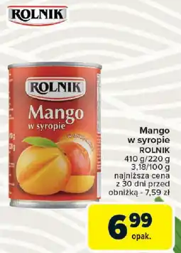 Carrefour Mango w syropie ROLNIK oferta