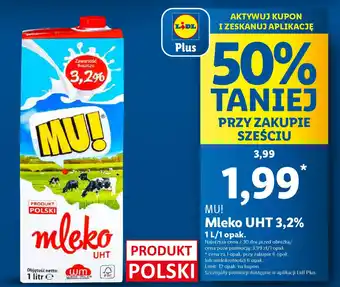 Lidl MU! Mleko UHT 3,2% oferta