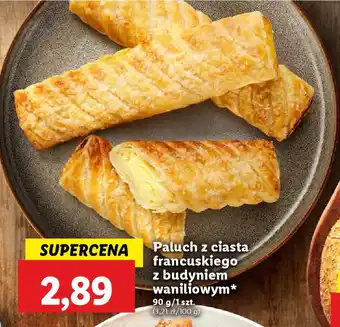 Lidl Paluch z ciasta francuskiego z budyniem waniliowym oferta