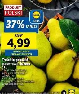 Lidl Gruszki deserowe oferta