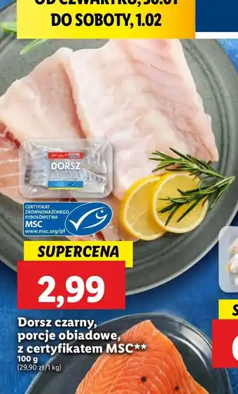 Lidl Dorsz czarny porcje Abramczyk oferta