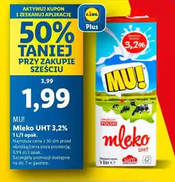 Lidl Mleko 3.2% Mu! oferta