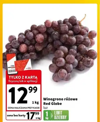 Intermarche Winogrona różowe red globe oferta