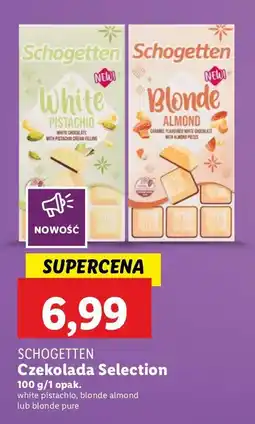 Lidl Czekolada blonde almond Schogetten oferta