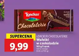 Lidl Wafelki w czekoladzie gorzkiej Loacker oferta