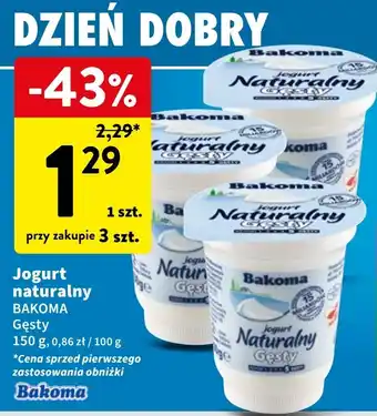 Intermarche Jogurt naturalny Bakoma oferta