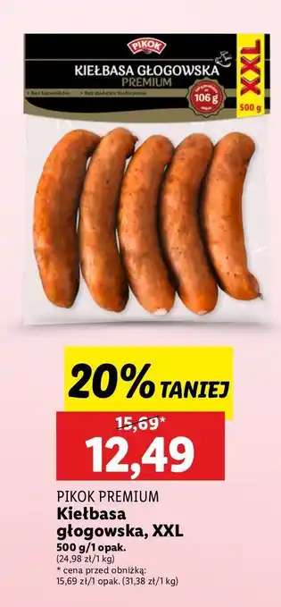 Lidl Kiełbasa głogowska Pikok oferta