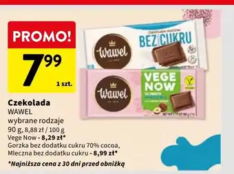 Intermarche Czekolada gorzka bez dodatku cukru 70 % Wawel oferta