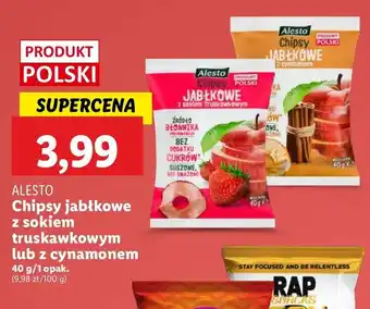 Lidl Chipsy jabłkowe z cynamonem Alesto oferta