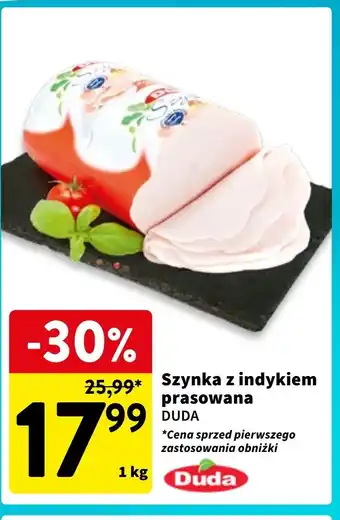 Intermarche Szynka z indyka prasowana Silesia duda oferta