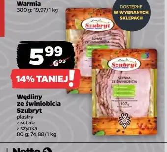 Netto Szynka ze świniobicia Szubryt oferta