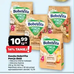 Netto Kaszka mleczna manna bananowo-brzoskwiniowa Bobovita porcja zbóż oferta