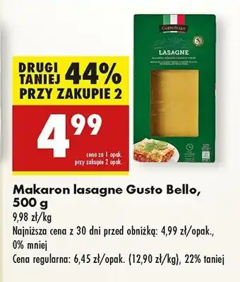 Biedronka Makaron lasagne Gustobello oferta