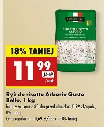 Biedronka Ryż do risotto Gustobello oferta