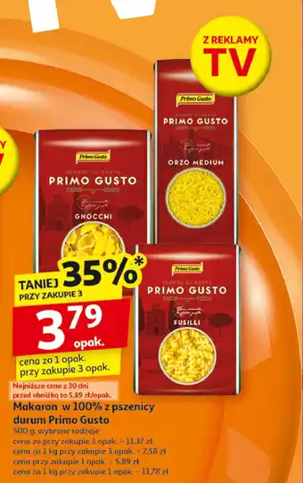 Auchan Makaron gnocchi Melissa primo gusto oferta