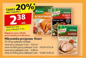 Auchan Przyprawa do złotego kurczaka Knorr przyprawa oferta