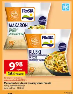 Auchan Kluski z warzywami z sosem śmietankowym Frosta oferta