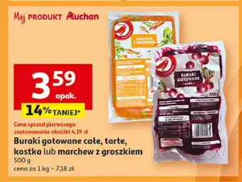 Auchan Buraki gotowane tarte Auchan różnorodne (logo czerwone) oferta